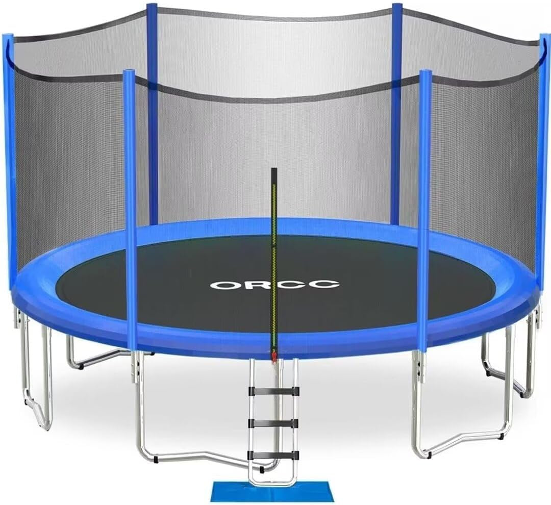 1200LBS Weight Capacity Trampoline 16 15 14 12 10 8 FT for Kids with Safety Enclosure Net for Children Adults Outdoor Yard Trampolines