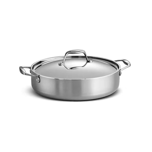 Gourmet Tri-Ply Clad 6 Qt. Covered Stainless Steel Braiser