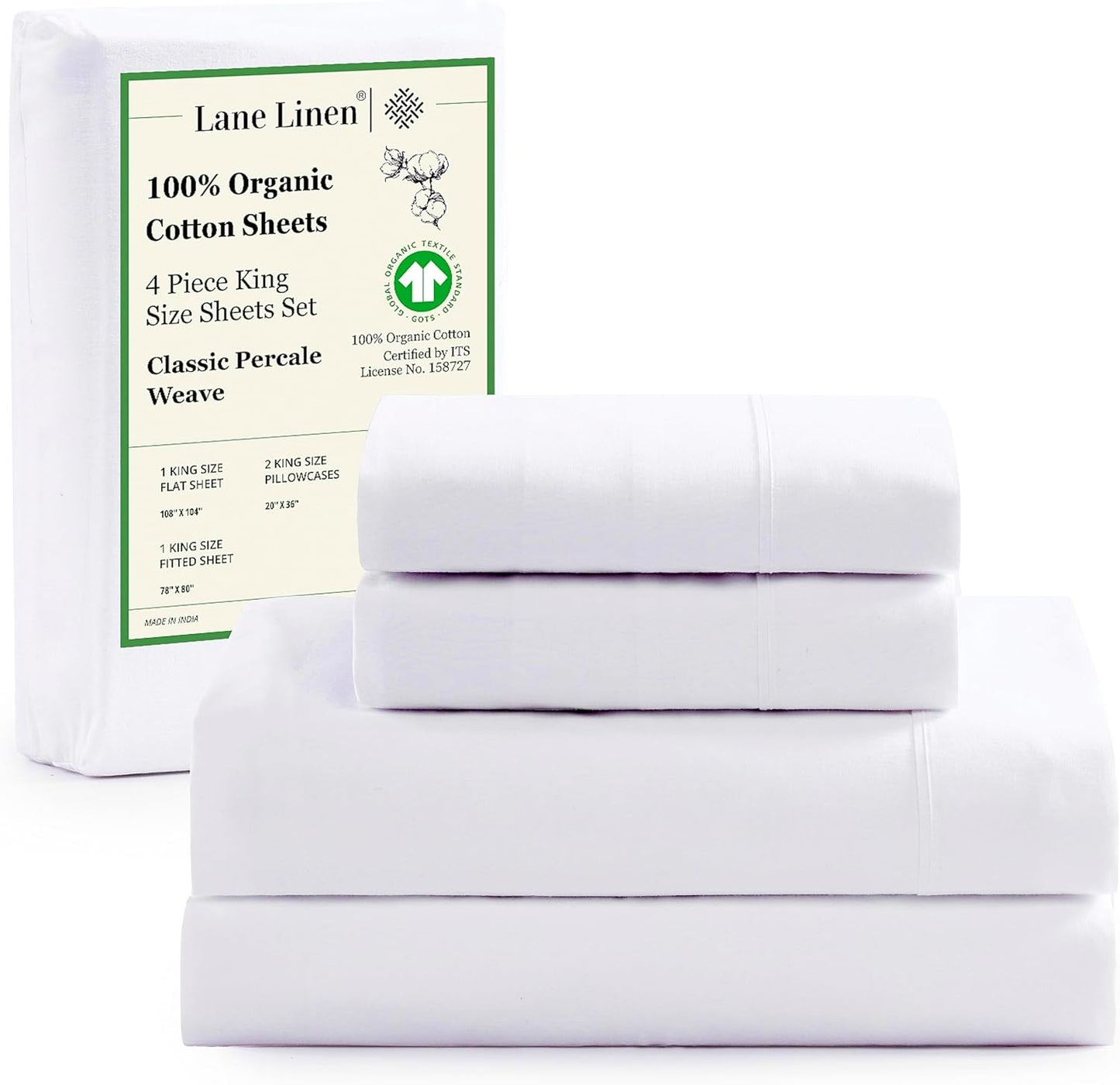 100% Organic Cotton Queen Sheet Set