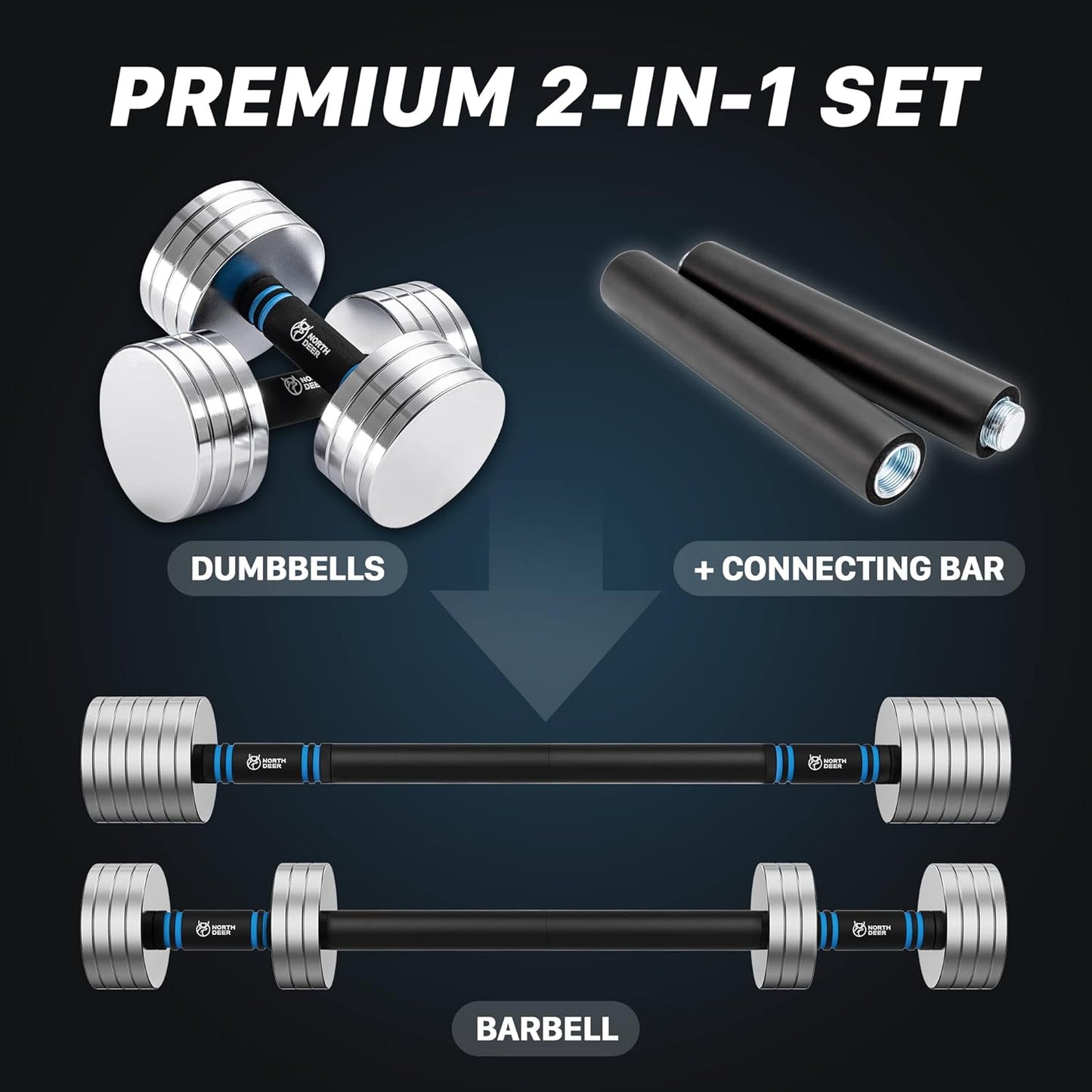 Adjustable Steel Dumbbells 