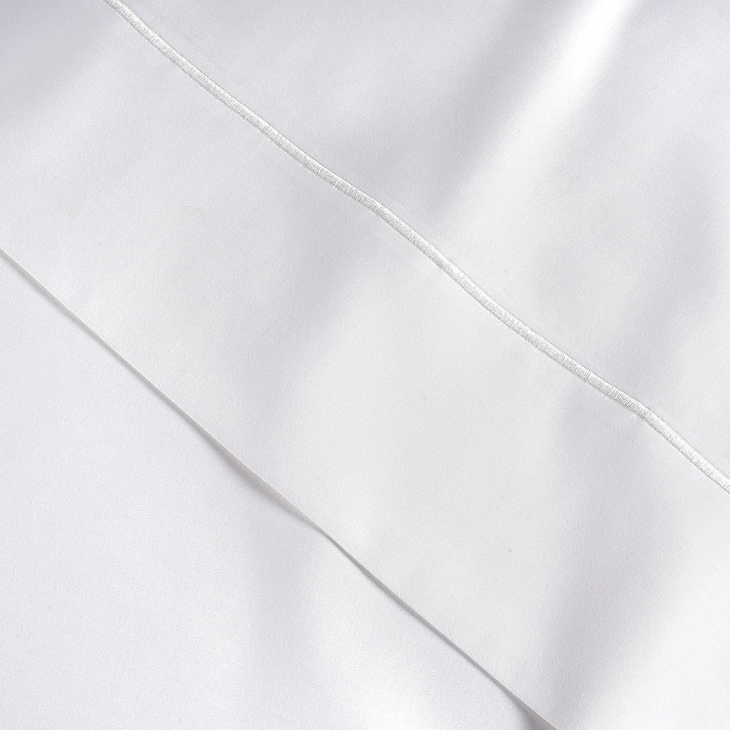 100% Egyptian Cotton Sheets King Size - 1000 Thread Count, 4Pc King Size Sheets Set, Smooth Sateen Weave King Sheets, Ultra Luxury Bed Sheets, 16" Deep Pocket King Sheet Set - White Sheets