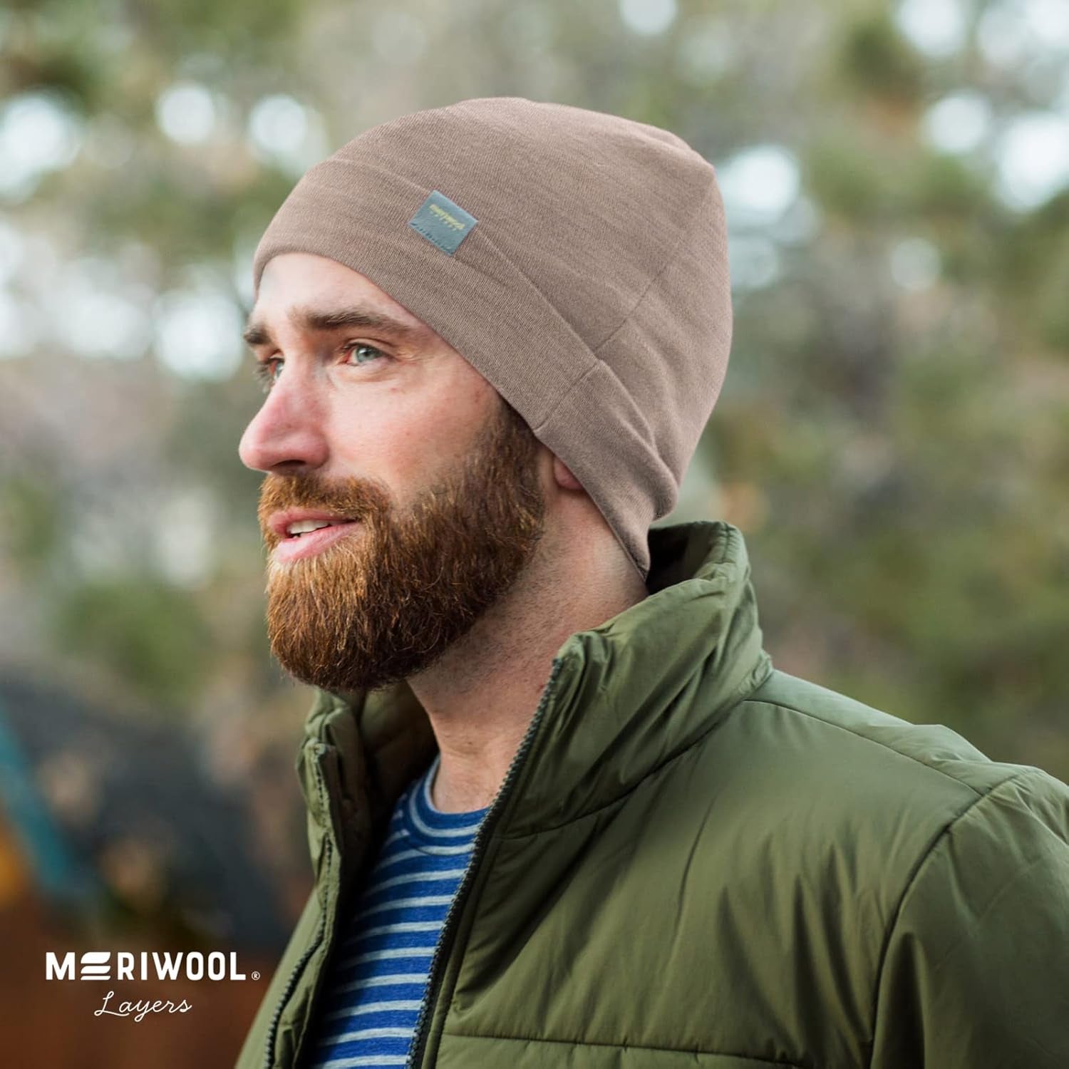Unisex Merino Wool Cuff Beanie Winter Hat for Men and Women