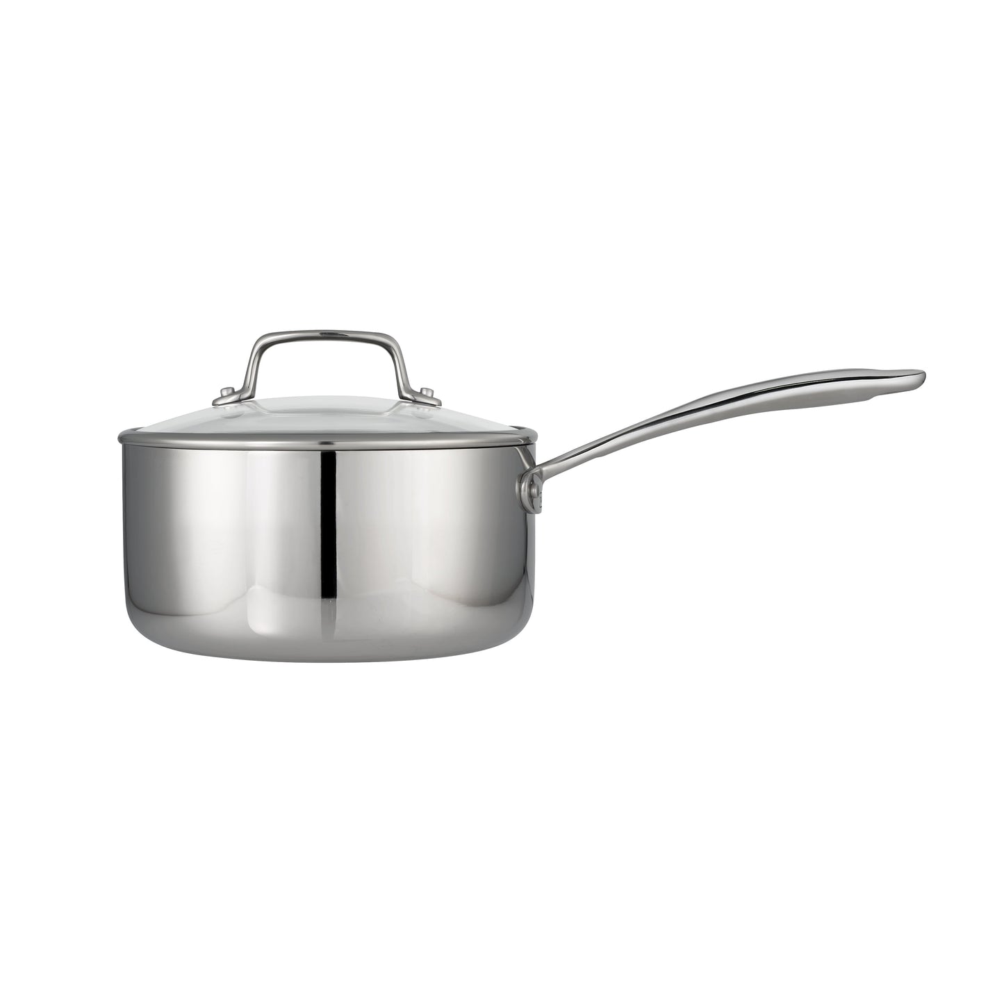 Tri-Ply Clad 3 Qt Covered Stainless Steel Sauce Pan