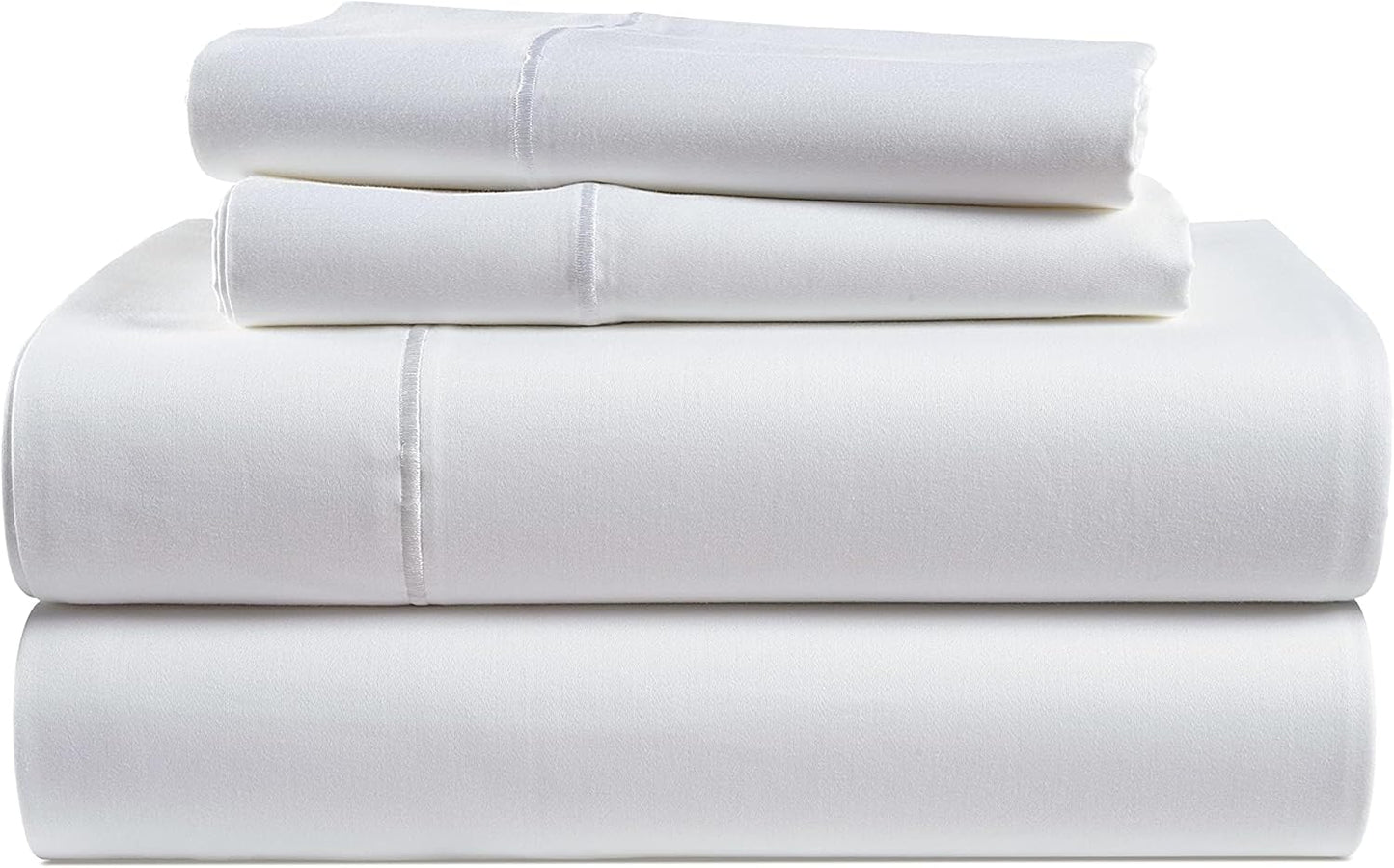 100% Egyptian Cotton Sheets King Size - 1000 Thread Count, 4Pc King Size Sheets Set, Smooth Sateen Weave King Sheets, Ultra Luxury Bed Sheets, 16" Deep Pocket King Sheet Set - White Sheets