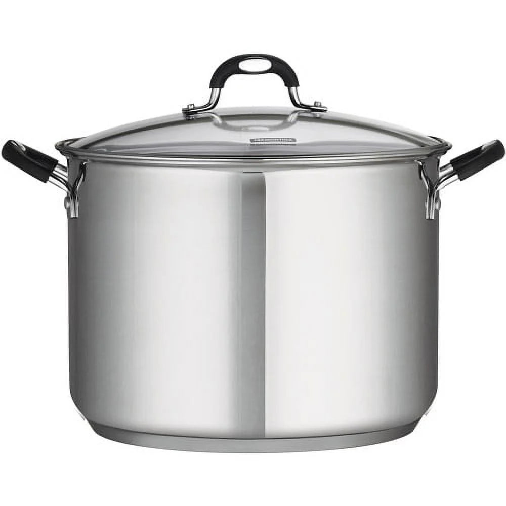 16 Quart Stainless Steel Covered Stock Pot